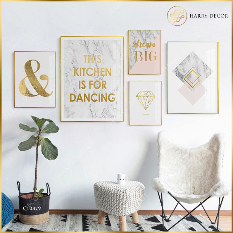  Bộ 5 Tranh Pinky Marble C10879 