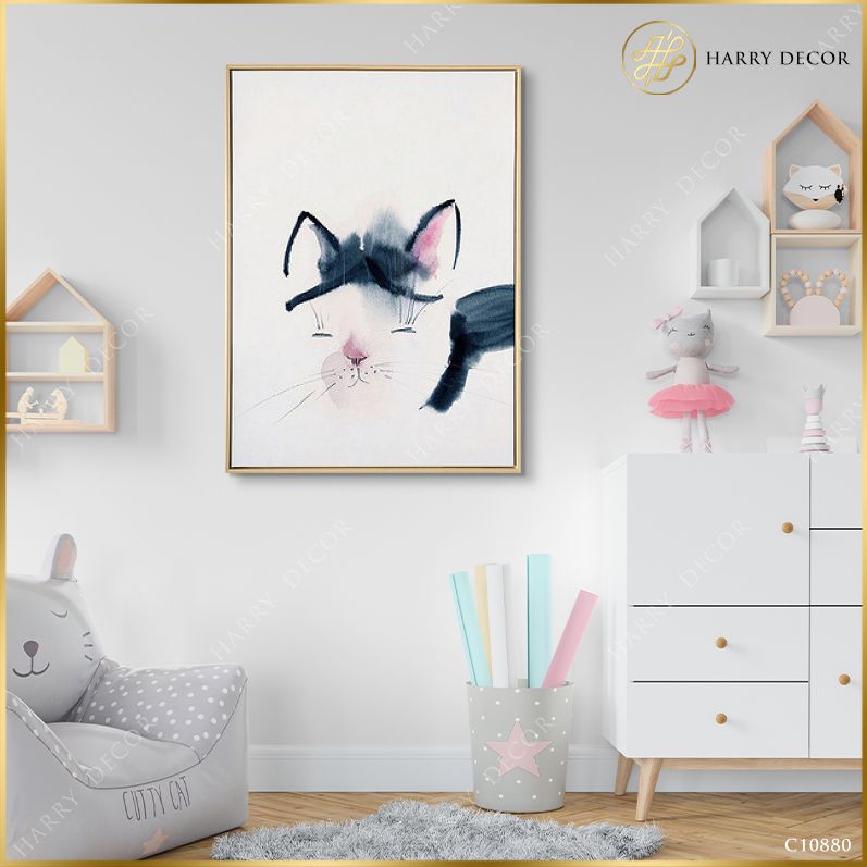  Tranh Chú Mèo Lười Đáng Yêu C10880 