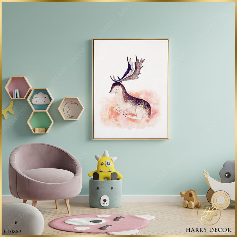  Tranh Chú Hươu Ngoan Ngoãn C10882 