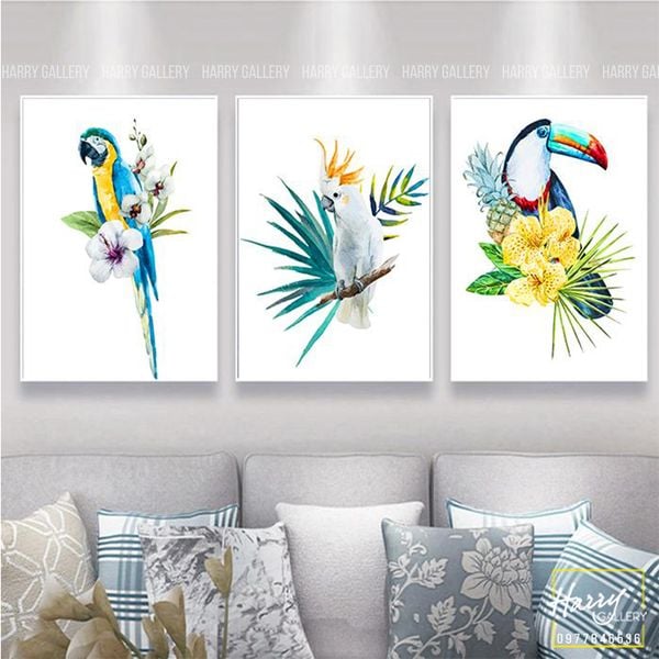  Bộ 3 Tranh Chim TOUCAN CS0112 