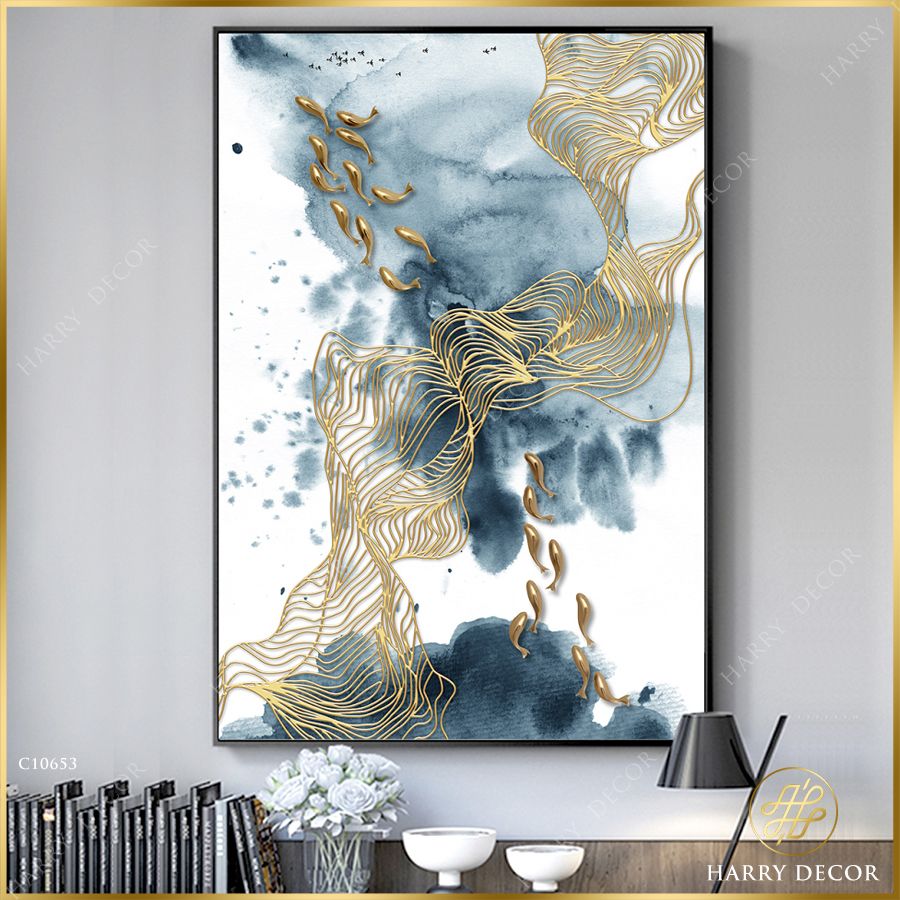  Tranh Đàn Cá Bơi Qua Biển Ngàn C10653 