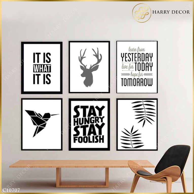  Bộ 6 Tranh Stay Hungry Stay Foolish C10707 