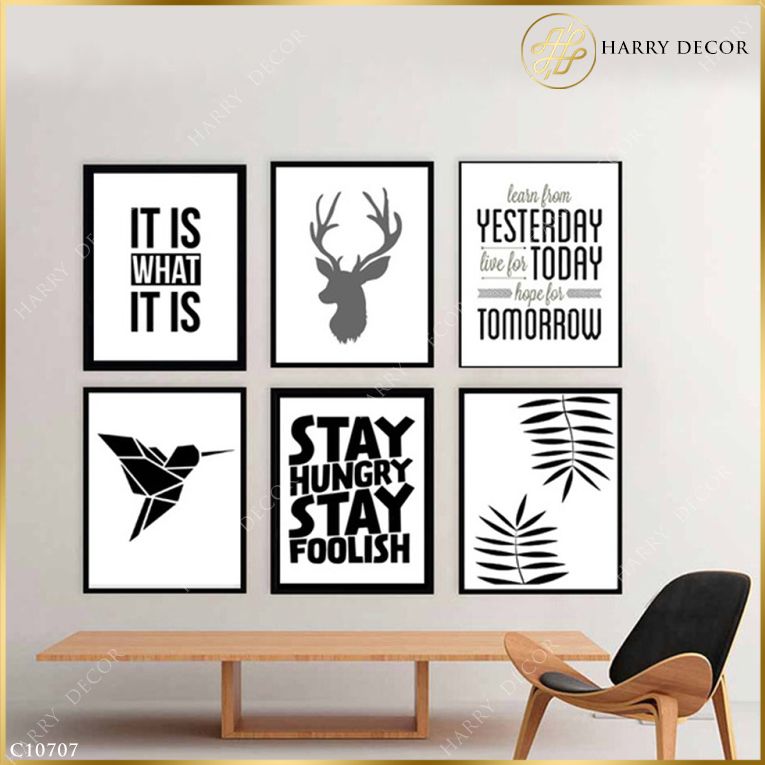  Bộ 6 Tranh Stay Hungry Stay Foolish C10707 