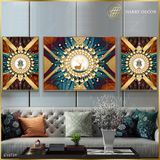  Bộ 3 Tranh Họa Tiết Đặc Sắc Và Tuần Lộc C10729 