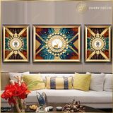  Bộ 3 Tranh Họa Tiết Đặc Sắc Và Tuần Lộc C10729 