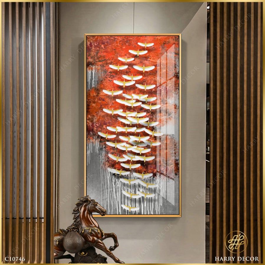  Tranh Chim Bay Qua Mùa Thu C10746 