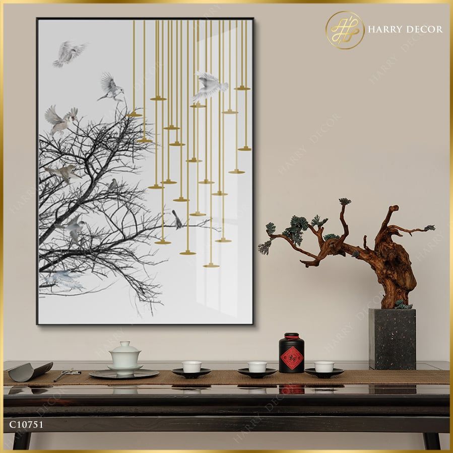  Tranh Bồ Câu Trắng Trên Cành C10751 