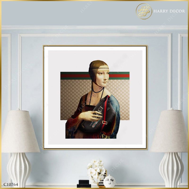  Tranh Vuông Lady With Gucci C10764 