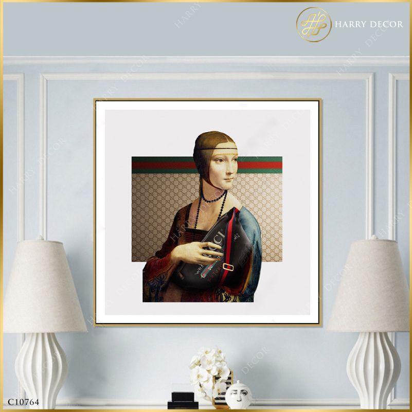  Tranh Vuông Lady With Gucci C10764 