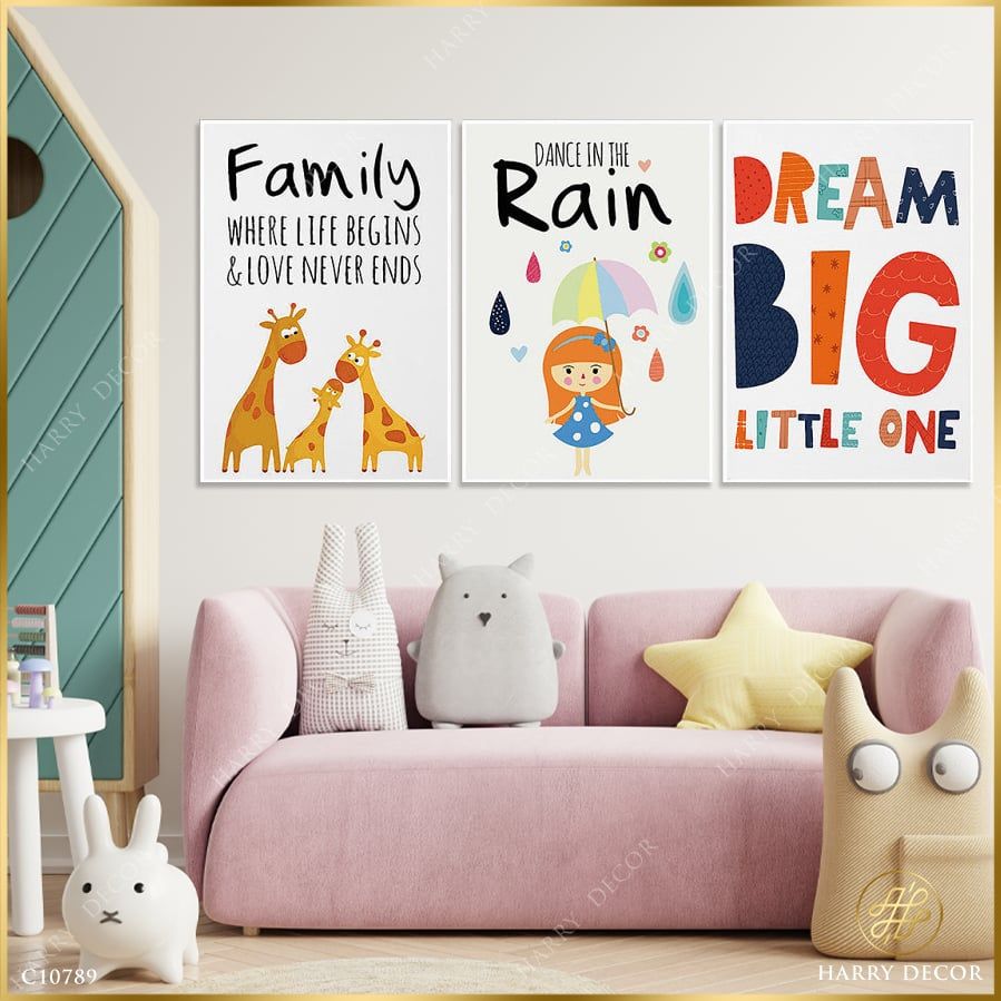  Bộ 3 Tranh Dance In The Rain C10789 