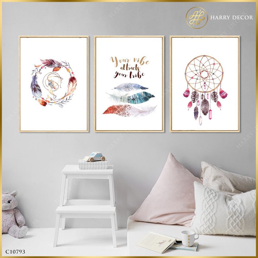  Bộ 3 Tranh Your Vibe Attracts Your Tribe C10793 
