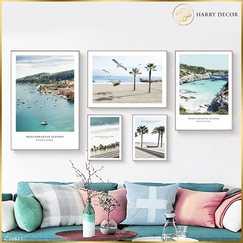  Bộ 5 Tranh Mediterranean Scenery C107811 