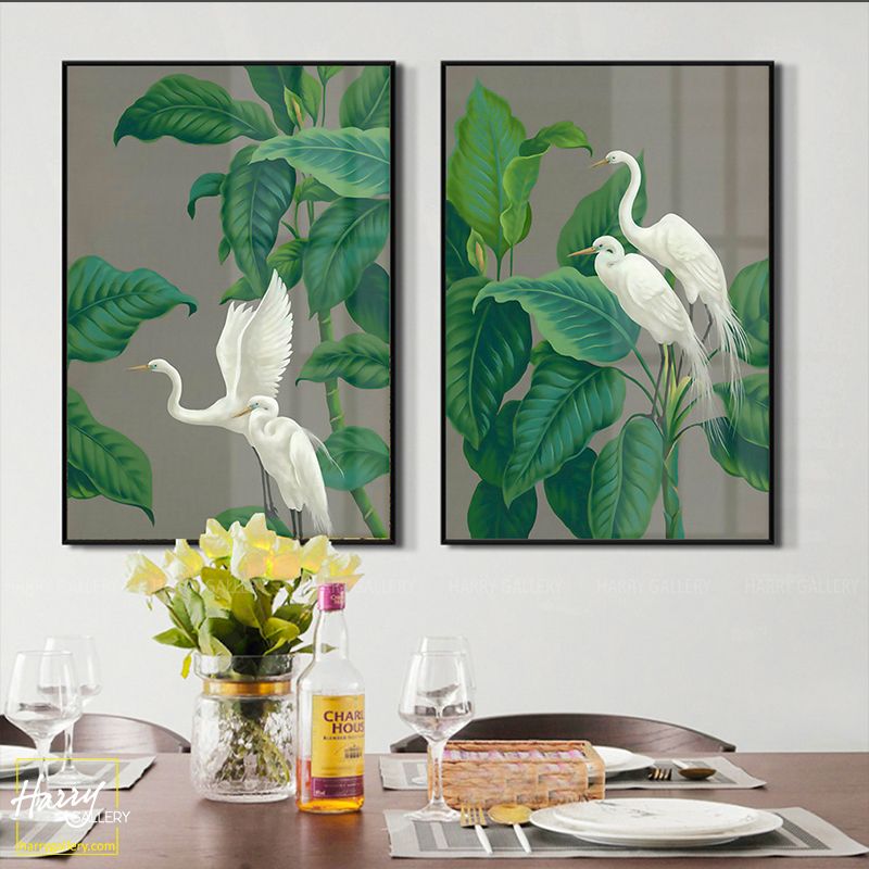  Bộ 2 Tranh Hạc Trắng Đại Phú Gia C0400 