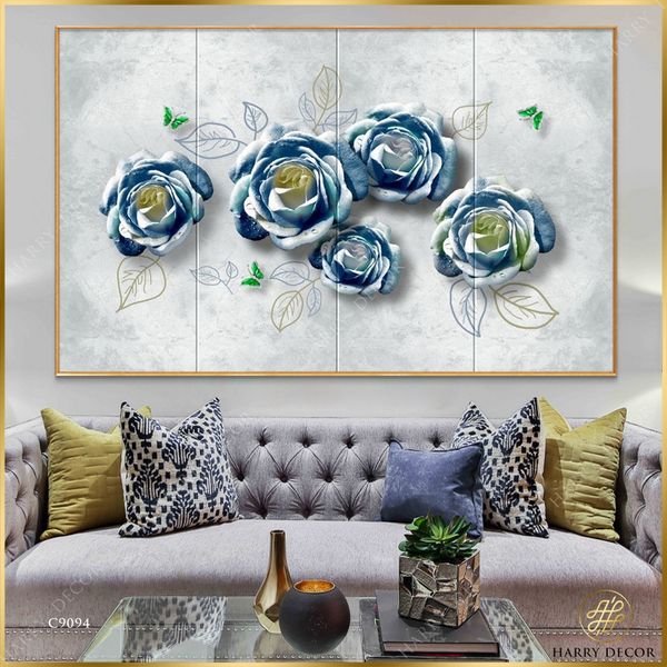  Tranh Xanh Xanh Những Đóa Hồng C9094 