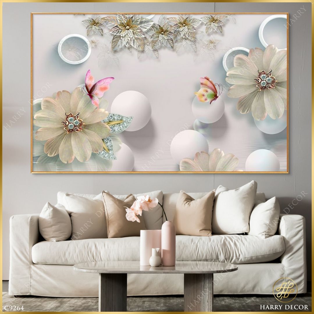  Tranh Êm Đềm Bên Hoa Bướm C9264 