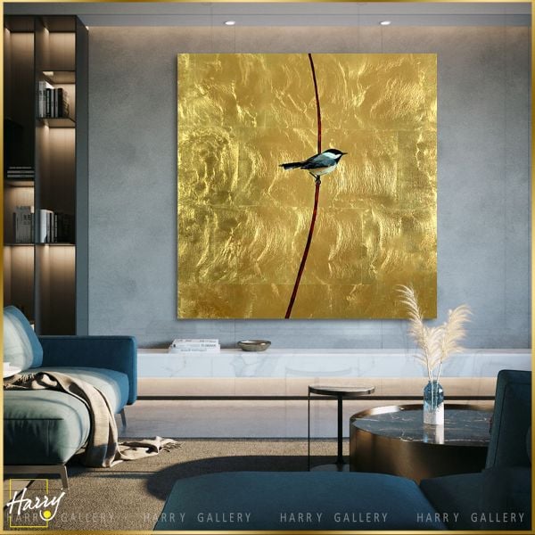  Tranh Vuông Vàng Lá S6190 