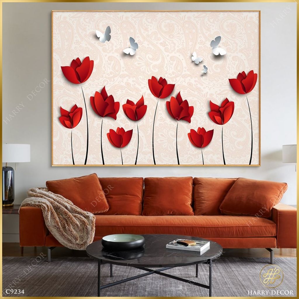  Tranh Đỏ Đỏ Hoa Tu Líp C9234 
