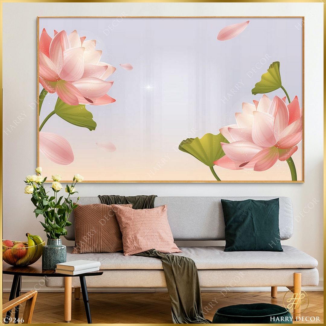  Tranh Cánh Sen Mềm Mại Long Lanh C9246 