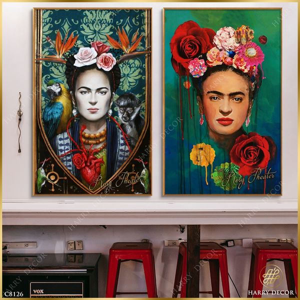  Bộ 2 Tranh Frida Kahlo Paintings 6 C8126 