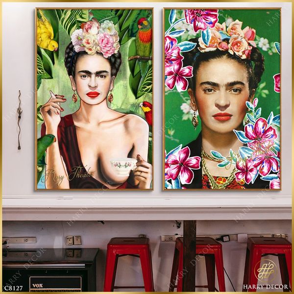  Bộ 2 Tranh Frida Kahlo Paintings 7 C8127 