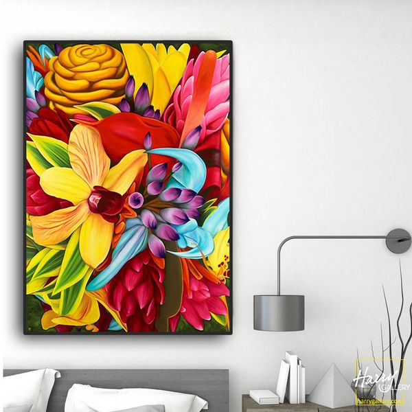  Tranh Hoa Nhiệt Đới Rực Rỡ S0410 