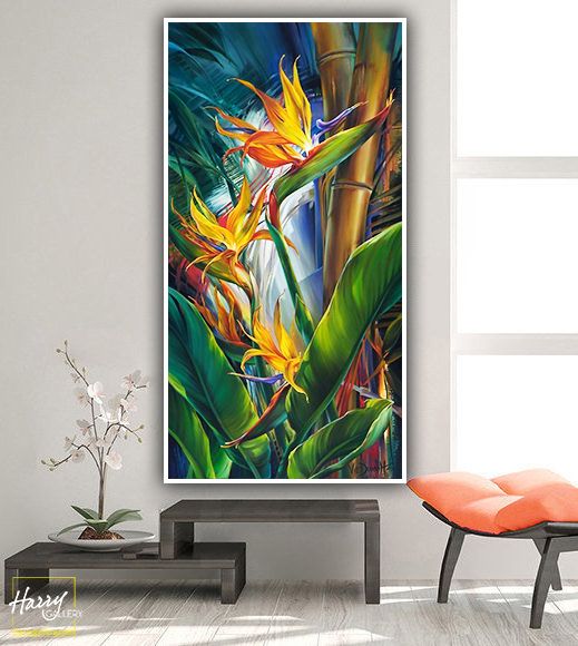  Tranh Hoa Thiên Điểu Giữa Rừng Nhiệt Đới S0407 