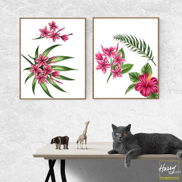  Bộ 2 Tranh Hoa Giản Đơn S0404 