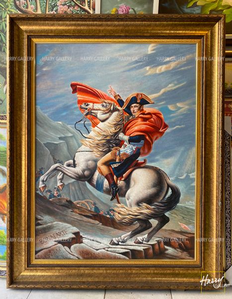  Tác phẩm kinh điển - Hoàng Đế Napoleon Trên Đèo Bernard (Jacques.L.David) chiến bào Đỏ S0467 