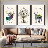  Bộ 3 Tranh Colorfull Deers CD7TAO11684 