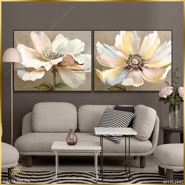  Bộ 2 Tranh Hoa Nở ZH1C1849 