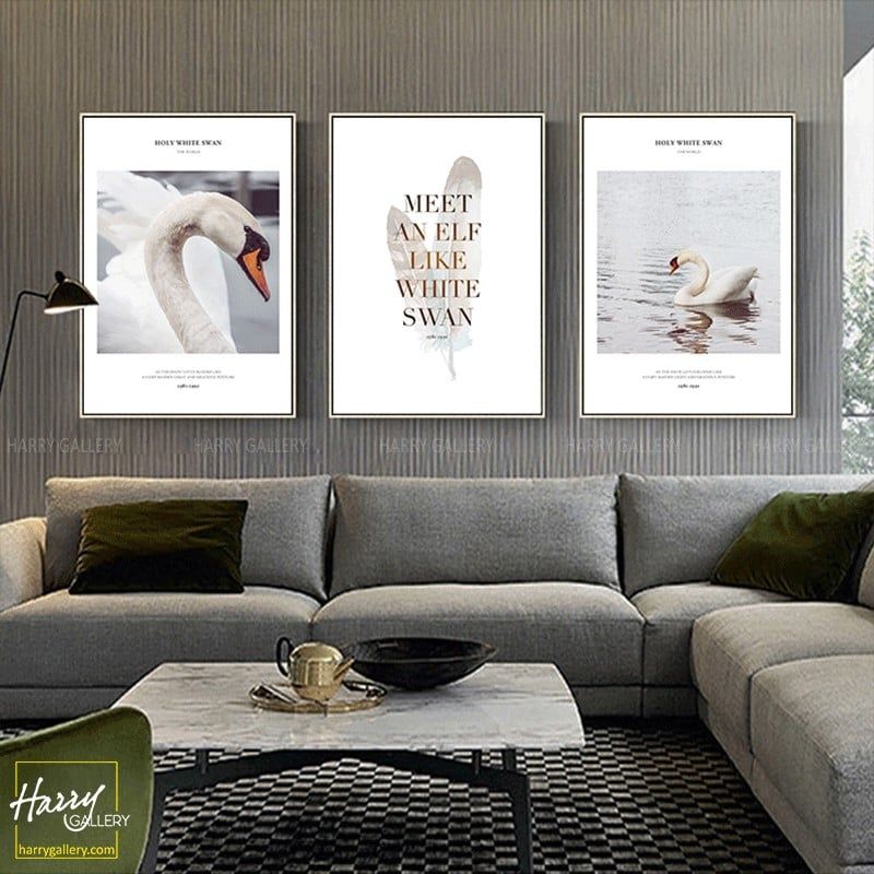  Bộ 3 Tranh White Swan C0348 