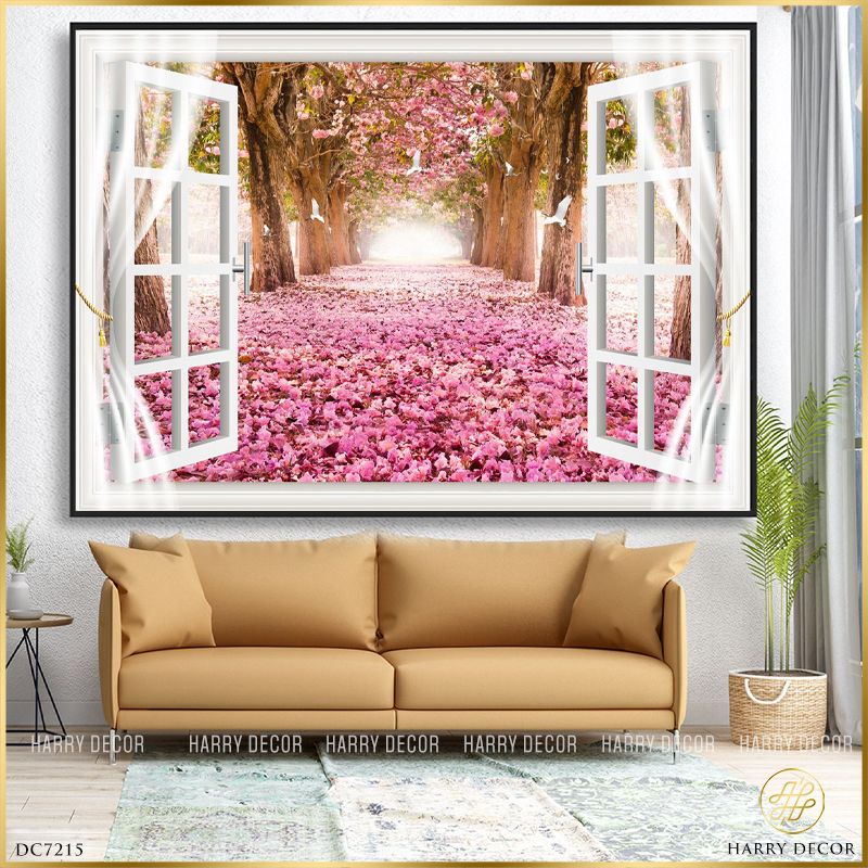  Tranh Hoa Rụng Ngoài Cửa Sổ DC7215 