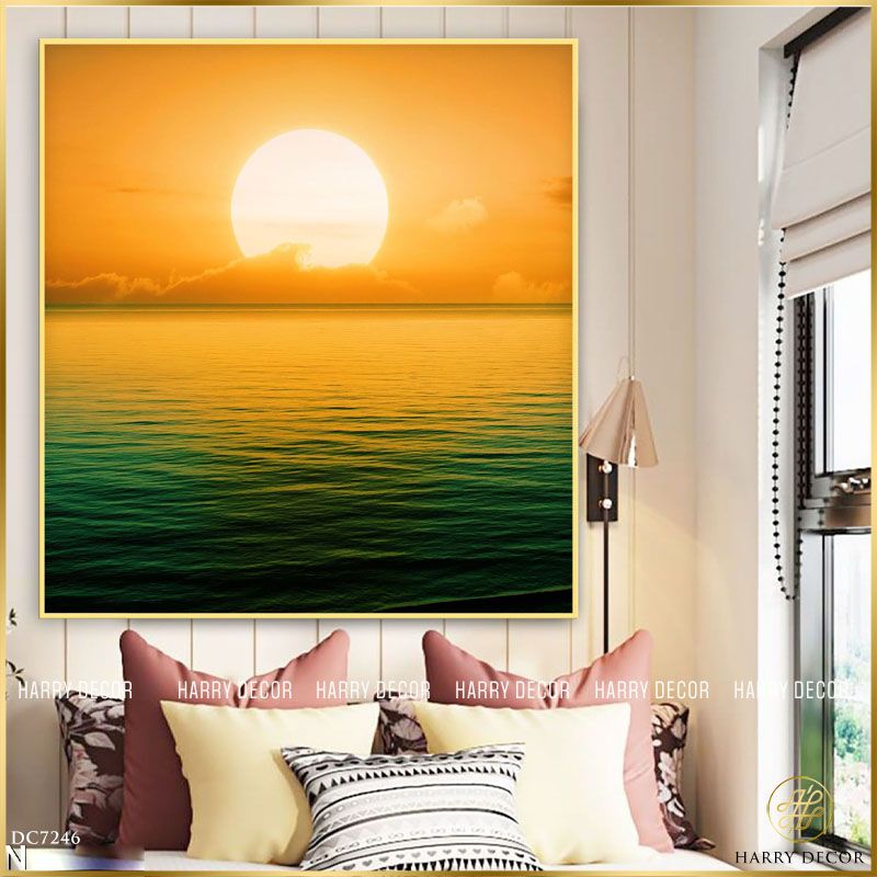  Tranh Vuông Mặt Trời Trên Mặt Nước DC7246 