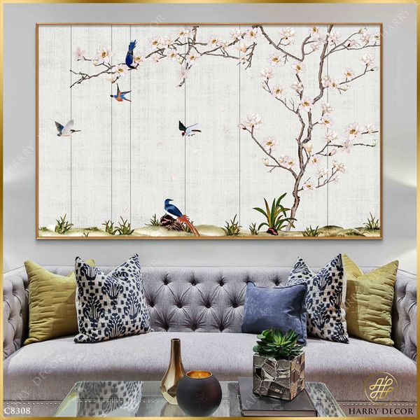  Tranh Yến Oanh Bên Gốc Ngọc Lan C8308 