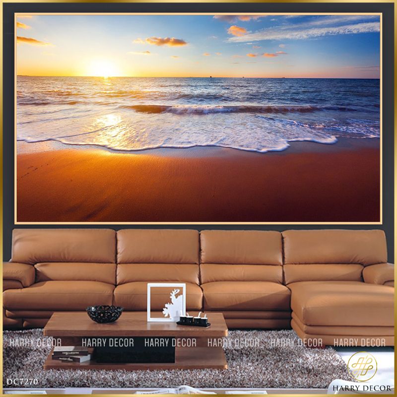  Tranh Nắng Chiều Biển Xanh Cát Vàng DC7270 