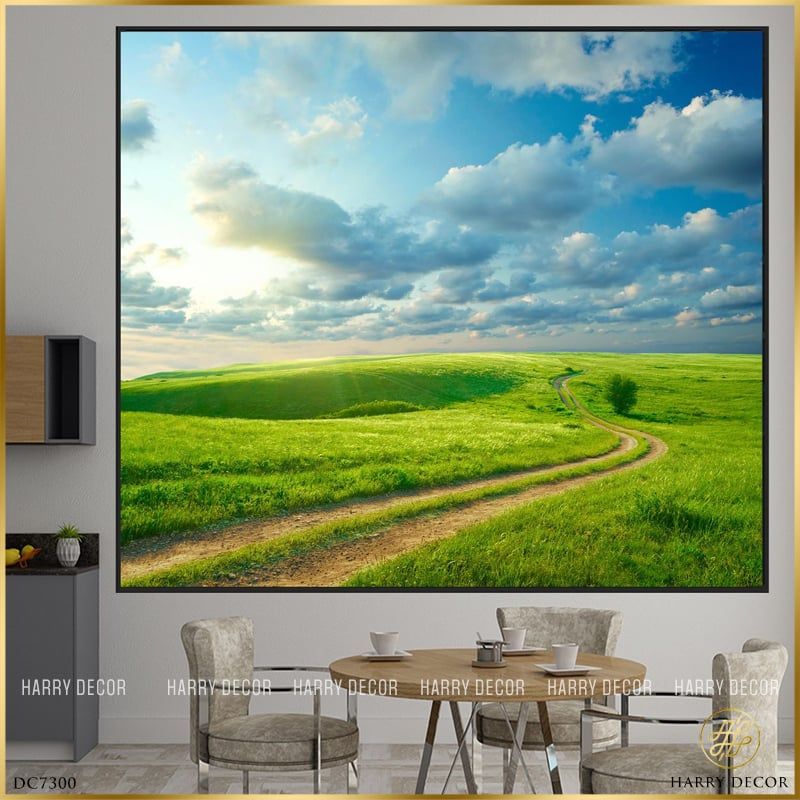  Tranh Vuông Con Đường Nhỏ Giữa Đồng Xanh DC7300 