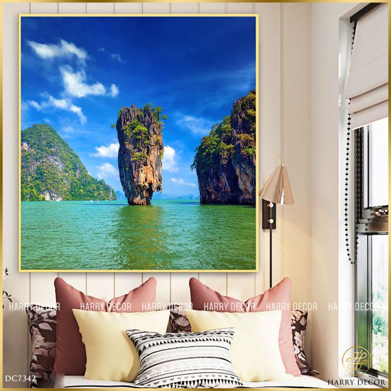  Tranh Vuông Biển Xanh Miếc DC7342 