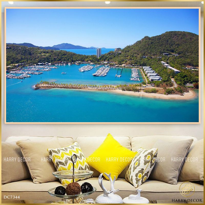  Tranh Những Chiếc Ca Nô Trắng DC7344 