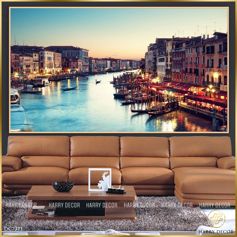  Tranh Đêm Bên Dòng Sông Xanh DC7371 