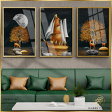  Bộ 3 Tranh Nhà Hươu Nai Và Thuyền Buồm C5836407161 