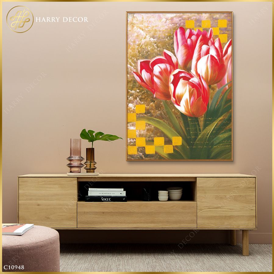  Tranh Hoa Tulip Cổ Điển C10948 