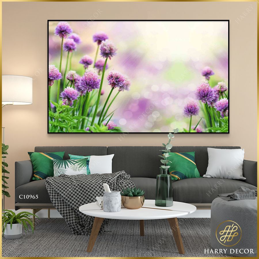  Tranh Hoa Tím Dưới Ánh Nắng C10965 