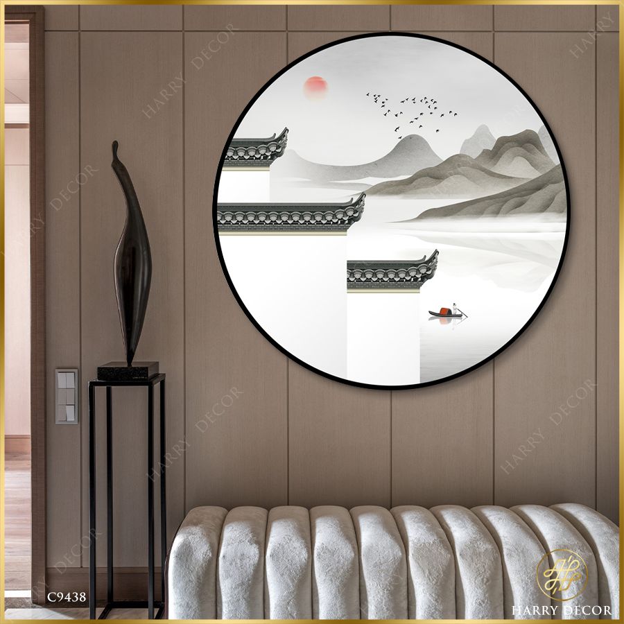  Tranh Tròn Núi Ven Đình Làng C9438 