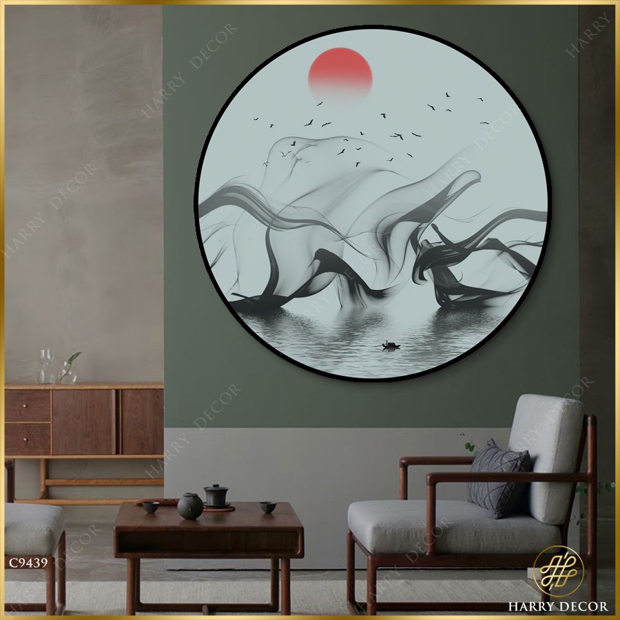  Tranh Tròn Lượn Lờ Mây Gió Từng Cơn C9439 