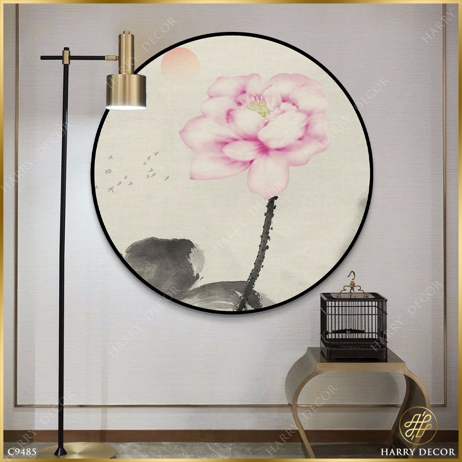  Tranh Tròn Cánh Hồng 2 C9485 
