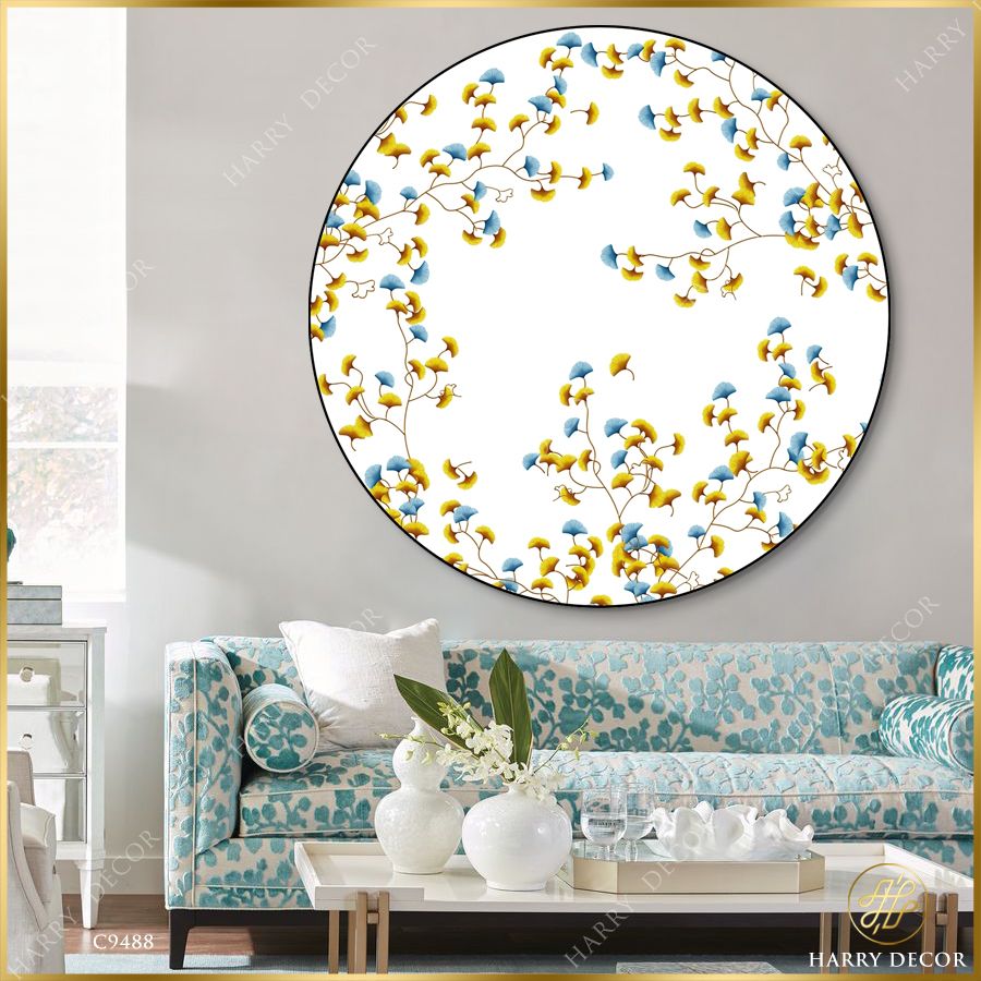  Tranh Tròn Lả Lơi Bóng Lá C9488 