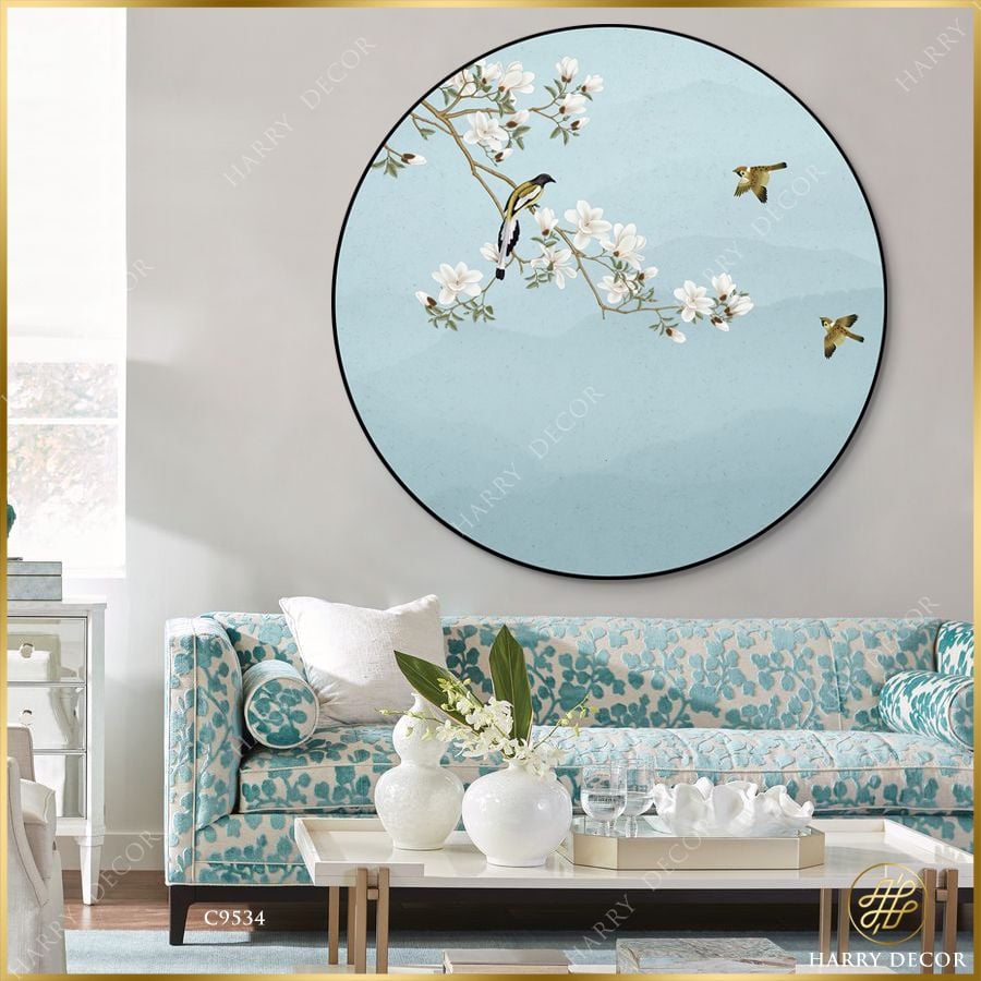  Tranh Tròn Lung Lay Nhành Mộc Lan Giữa Núi 1 C9534 