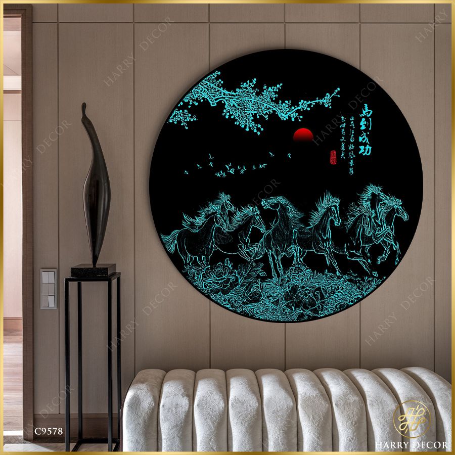  Tranh Tròn Mã Phi Ngàn Dặm Đường Dài 2 C9578 