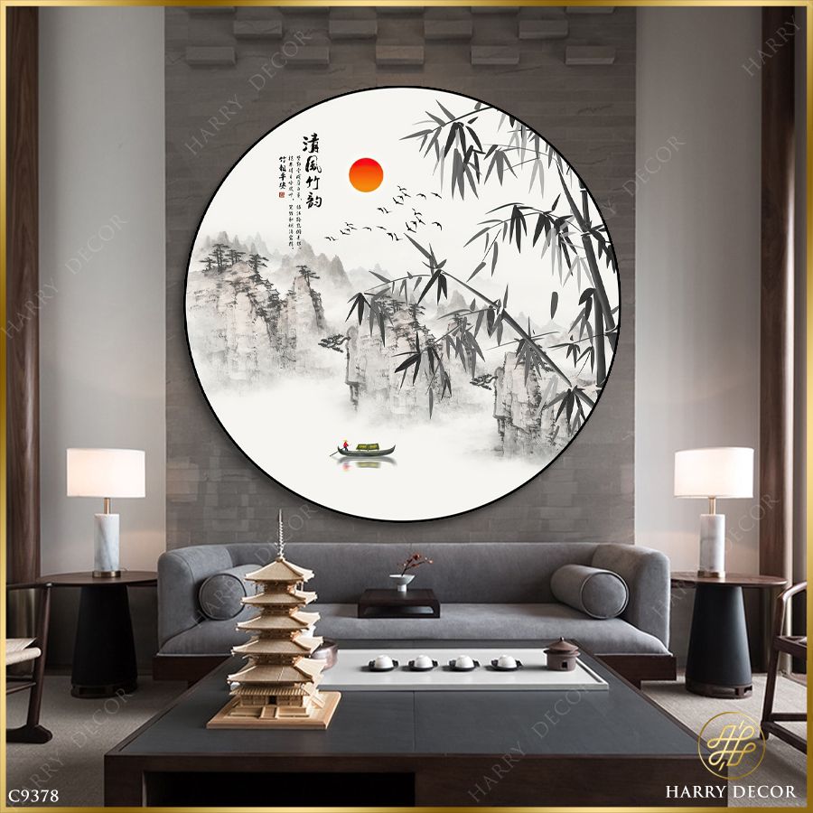  Tranh Tròn Nắng Hạ Ngày Thiêu Không Lả Ngọn C9378 