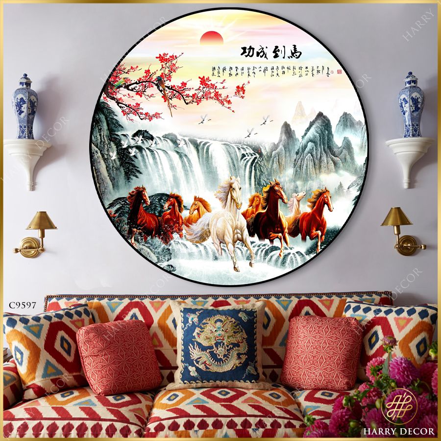  Tranh Tròn Mã Phi Ngàn Dặm Đường Dài 3 C9579 